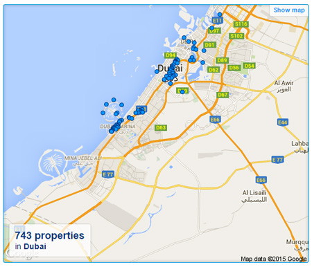Booking.com Dubai Map