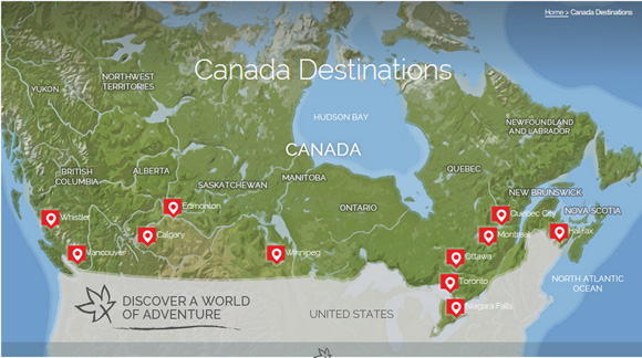 Canadian Affair map