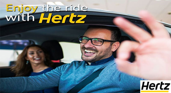 Enjoying Hertz Car Ride